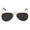 Black Gold Aviator Sunglasses - Military Style Dark Sun Glasses with Gold Metal Frame and UV 400 Protection